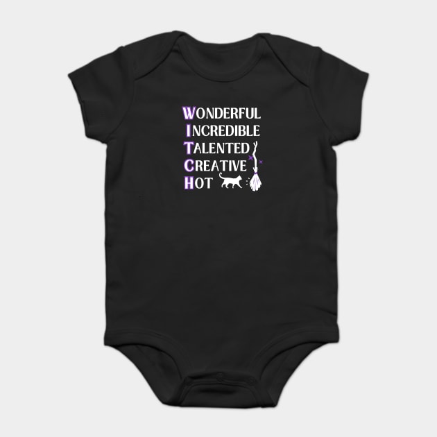 Wonderful W.I.T.C.H. Fun Wiccan Pagan Cheeky Witch® Baby Bodysuit by Cheeky Witch